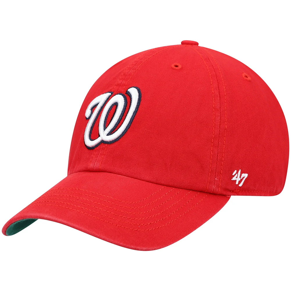 Casquette ajustée pour homme '47 Red Washington Nationals Team Franchise