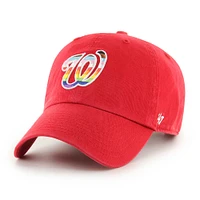 Casquette réglable pour homme '47 Red Washington Nationals Team Pride Clean Up