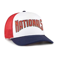 Men's '47 White Washington Nationals Foam Front Script Trucker Snapback Hat