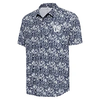 Men's Antigua Navy Washington Nationals Resort Button-Up Shirt