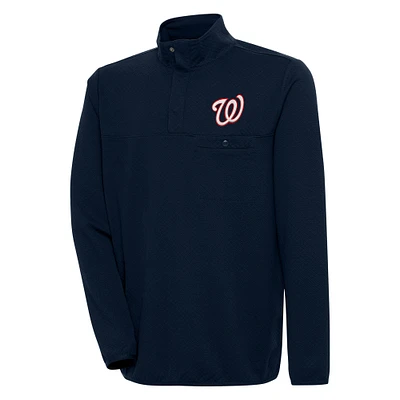 Veste à enfiler bouton-pression quart de tour pour homme Antigua Navy Washington Nationals
