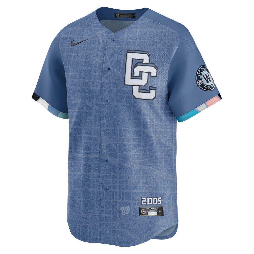 Men's CJ Abrams Blue Washington Nationals 2025 City Connect Limited Jersey