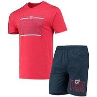 Men's Concepts Sport Navy/Red Washington Nationals Meter T-Shirt and Shorts Sleep Set