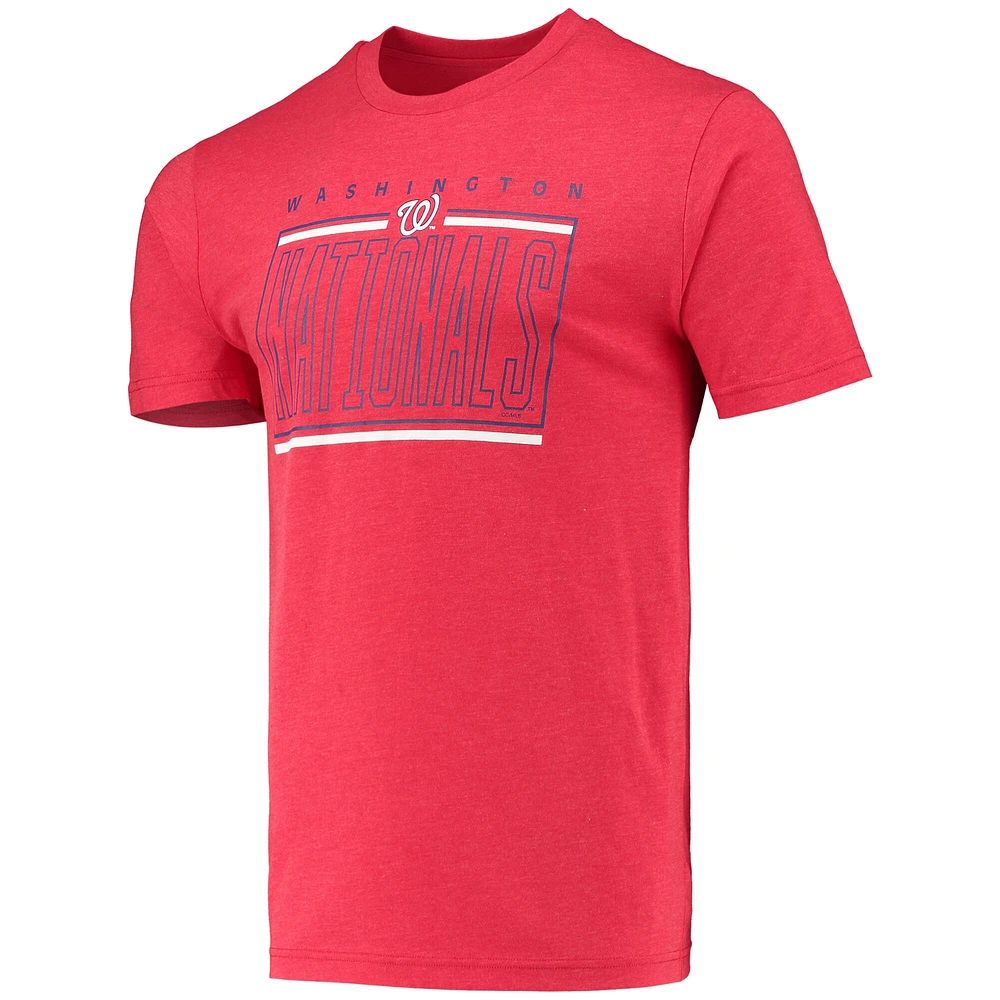 Concepts Sport Ensemble de nuit avec t-shirt et short Washington Nationals Meter pour homme, bleu marine/rouge