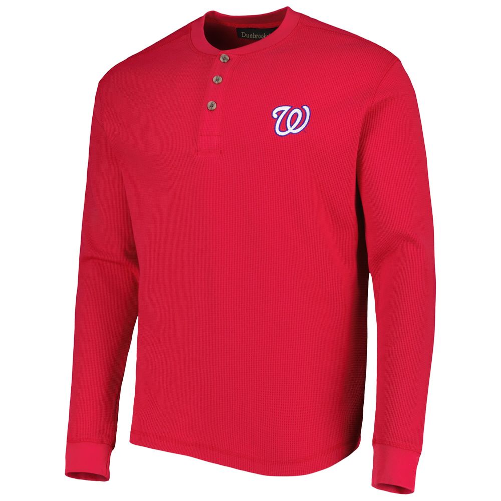 Men's Dunbrooke Washington Nationals Red Maverick Long Sleeve T-Shirt