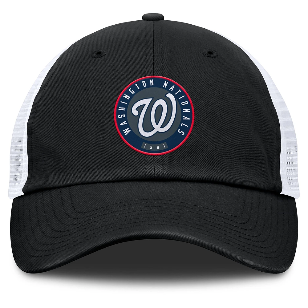 Men's Fanatics Black/White Washington Nationals Averies Adjustable Hat