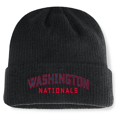 Men's Fanatics Black Washington Nationals Andee Cuffed Knit Hat