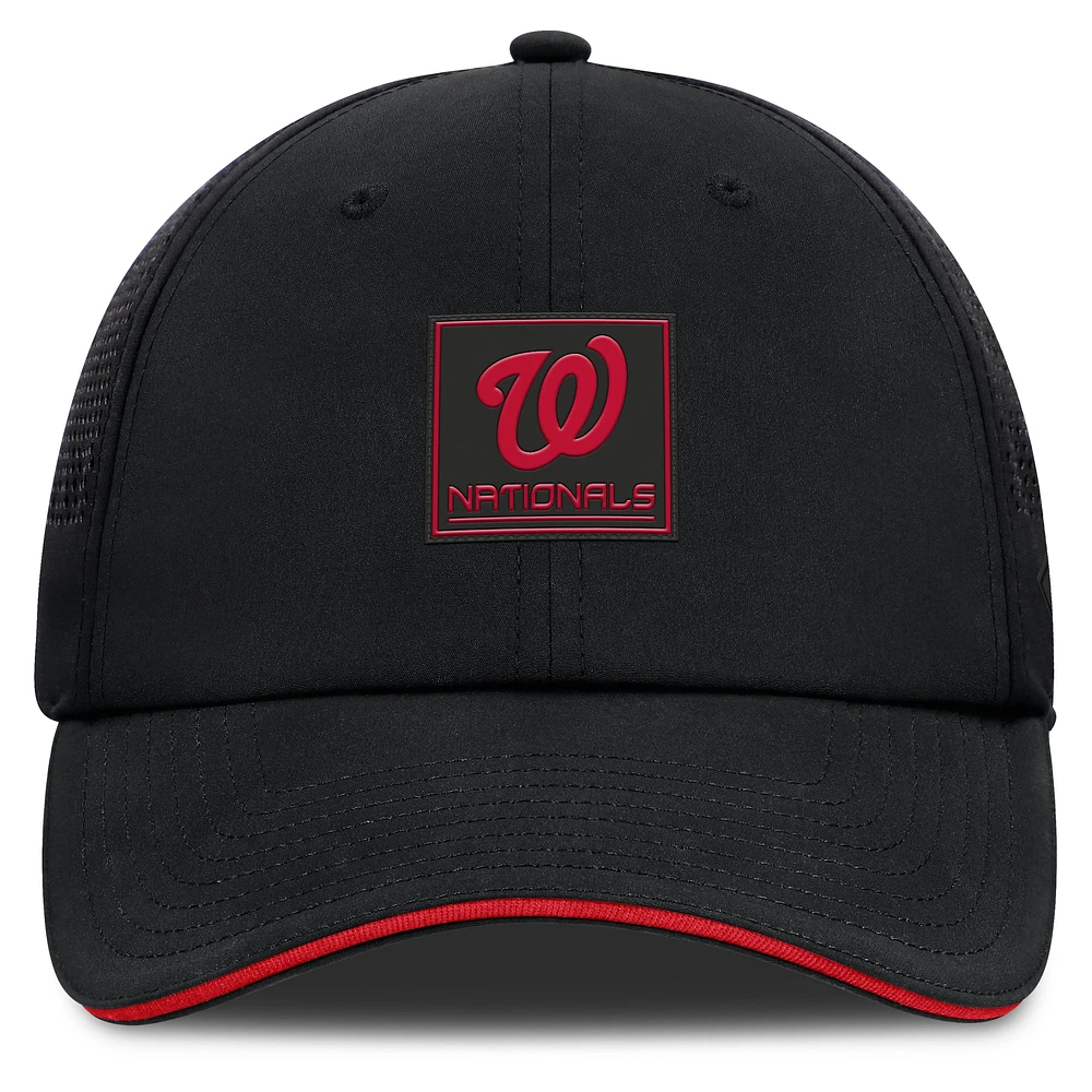 Men's Fanatics Black Washington Nationals Level Up Driver Adjustable Hat