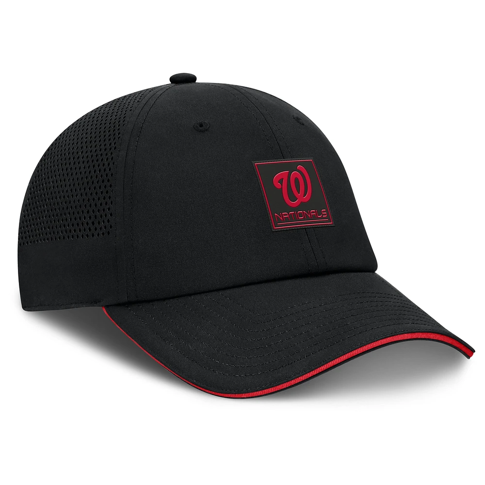 Men's Fanatics Black Washington Nationals Level Up Driver Adjustable Hat