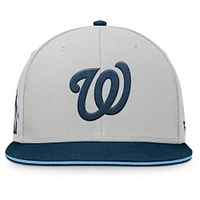 Men's Fanatics Gray Washington Nationals Knuckleball Snapback Hat