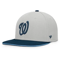Men's Fanatics Gray Washington Nationals Knuckleball Snapback Hat