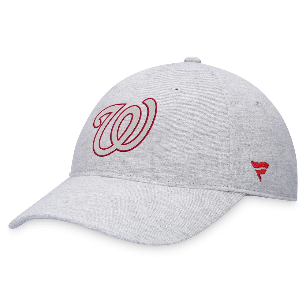 Casquette réglable avec logo Fanatics gris des Nationals de Washington pour hommes