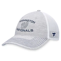 Casquette réglable gris Washington Nationals Trucker Fanatics pour hommes