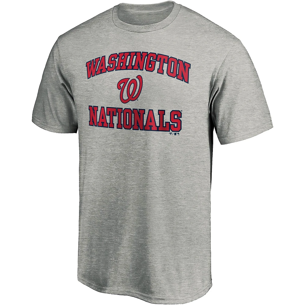 T-shirt Fanatics Heather Grey Heart & Soul pour homme des Nationals de Washington