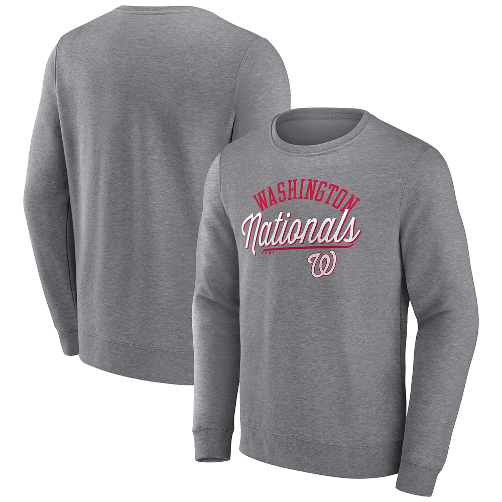 Chandail à capuchon Simplicity des Nationals de Washington Heather Grey Fanatics pour hommes