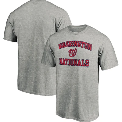 T-shirt Heart & Soul Fanatics gris chiné pour hommes des Nationals de Washington