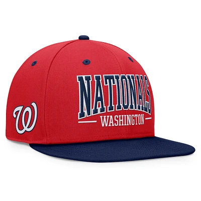 Men's Fanatics Red/Navy Washington Nationals Fundamental Bold Snapback Hat