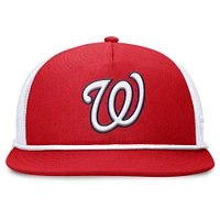 Casquette Snapback Fanatics rouge/blanche pour homme des Washington Nationals Clubhouse Change Up
