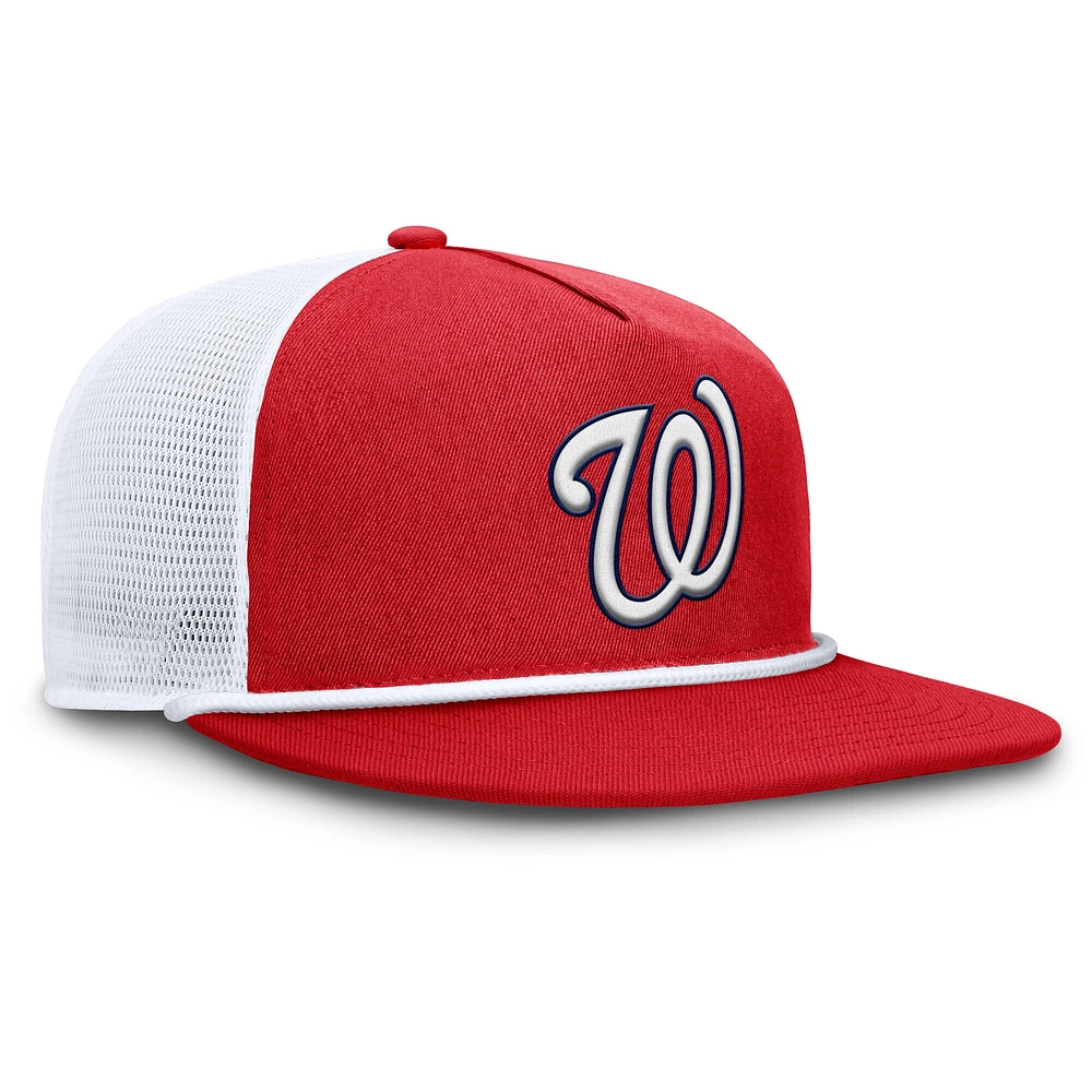 Casquette Snapback Fanatics rouge/blanche pour homme des Washington Nationals Clubhouse Change Up