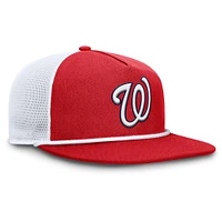 Casquette Snapback Fanatics rouge/blanche pour homme des Washington Nationals Clubhouse Change Up