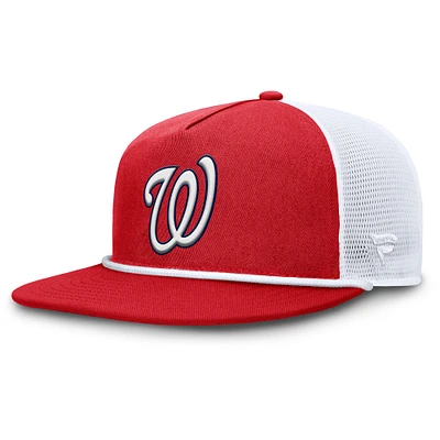 Casquette Snapback Fanatics rouge/blanche pour homme des Washington Nationals Clubhouse Change Up