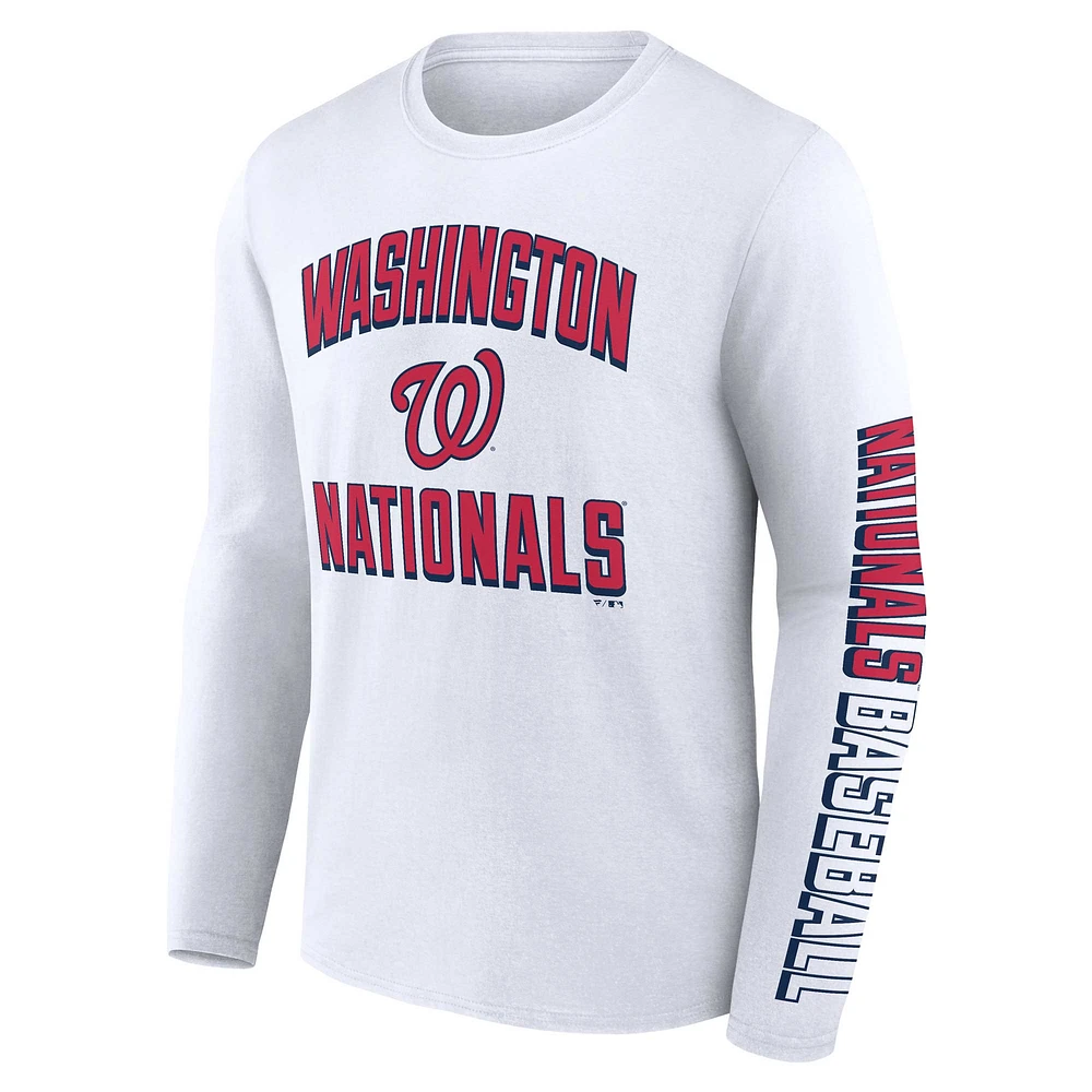 Men's Fanatics Red/White Washington Nationals Two-Pack Combo T-Shirt Set