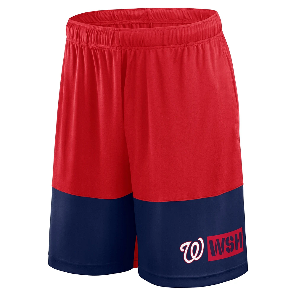 Short Fanatics rouge pour homme des Washington Nationals, le meilleur meilleurs