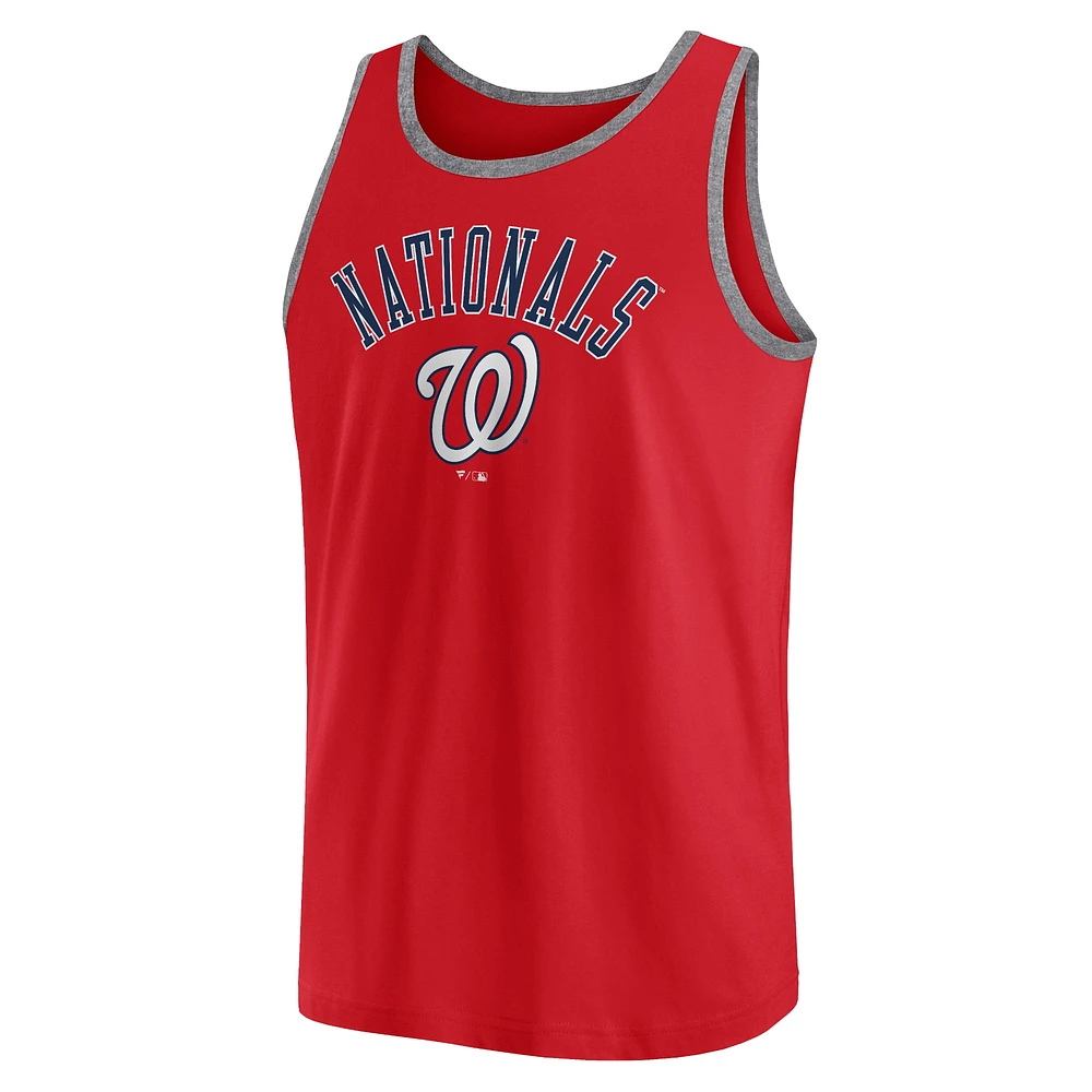 Débardeur rouge Fanatics Washington Nationals Bet pour hommes