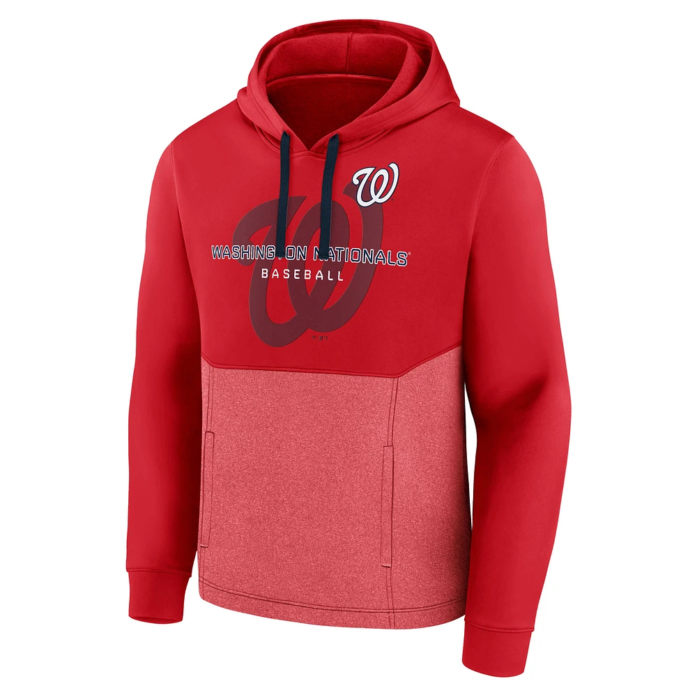 Men's Fanatics Red Washington Nationals Call the Shots Pullover Hoodie