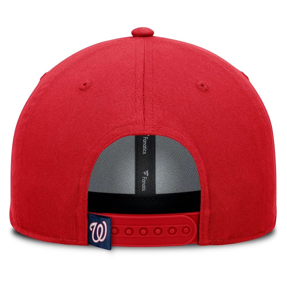 Casquette ajustable en forme de A pour hommes Fanatics Red Washington Nationals Clubhouse Foul Ball