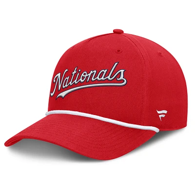 Casquette ajustable en forme de A pour hommes Fanatics Red Washington Nationals Clubhouse Foul Ball