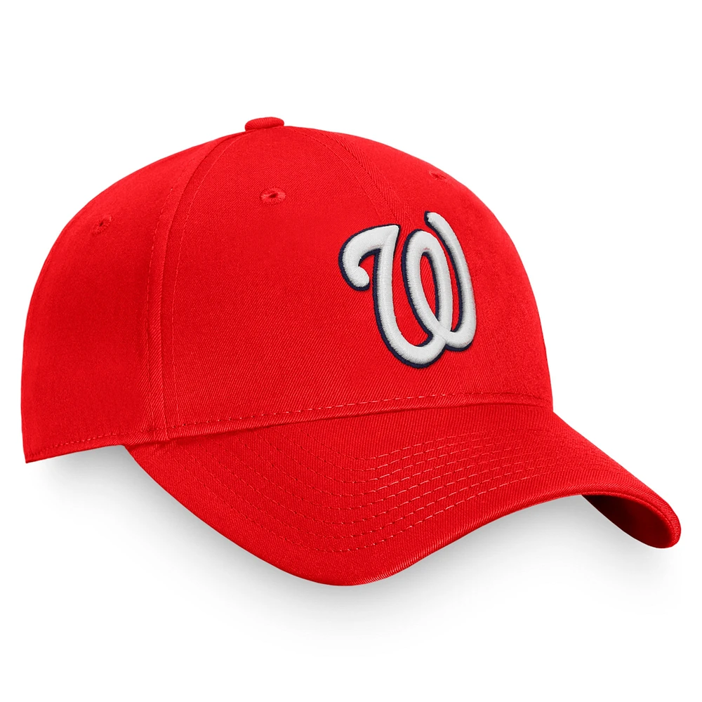 Casquette réglable Fanatics Red Washington Nationals Core pour hommes