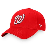 Casquette réglable Fanatics Red Washington Nationals Core pour hommes