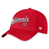 Casquette Flex Core des Washington Nationals Fanatics pour hommes, rouge