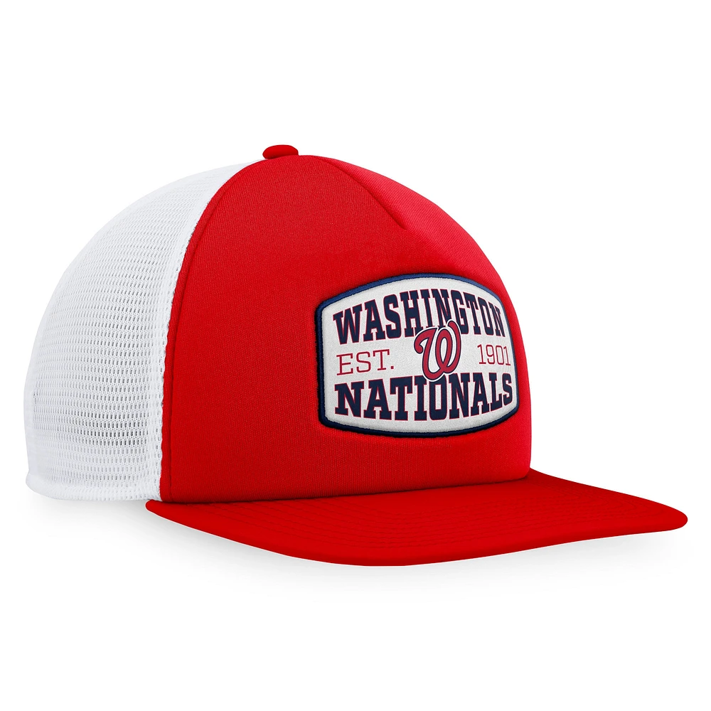 Men's Fanatics  Red Washington Nationals Foam Front Patch Trucker Snapback Hat