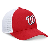 Casquette réglable rouge Fanatics Washington Nationals Fundamental A-Frame pour hommes