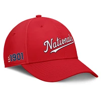 Casquette Fanatics pour homme, rouge, avec logo Flex des Nationals de Washington