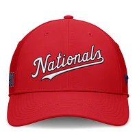 Casquette Fanatics pour homme, rouge, avec logo Flex des Nationals de Washington