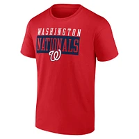 T-shirt rouge Fanatics pour hommes des Nationals de Washington difficile à battre