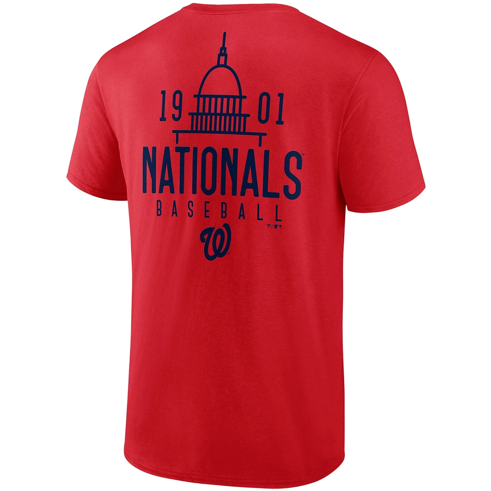 T-shirt rouge emblématique Bring It des Nationals de Washington Fanatics pour hommes