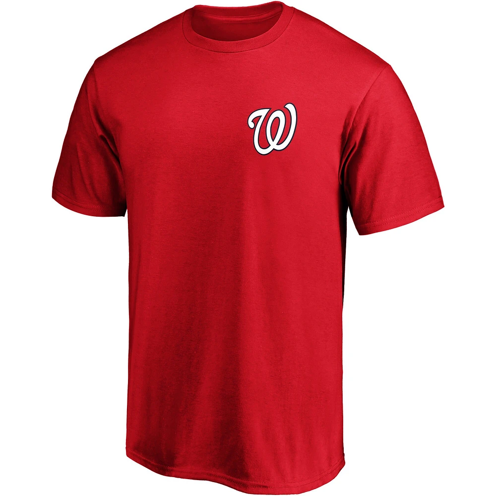 T-shirt rouge de l'équipe papa numéro un des Nationals Washington Fanatics pour hommes