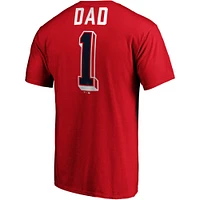 Men's Fanatics Red Washington Nationals Number One Dad Team T-Shirt