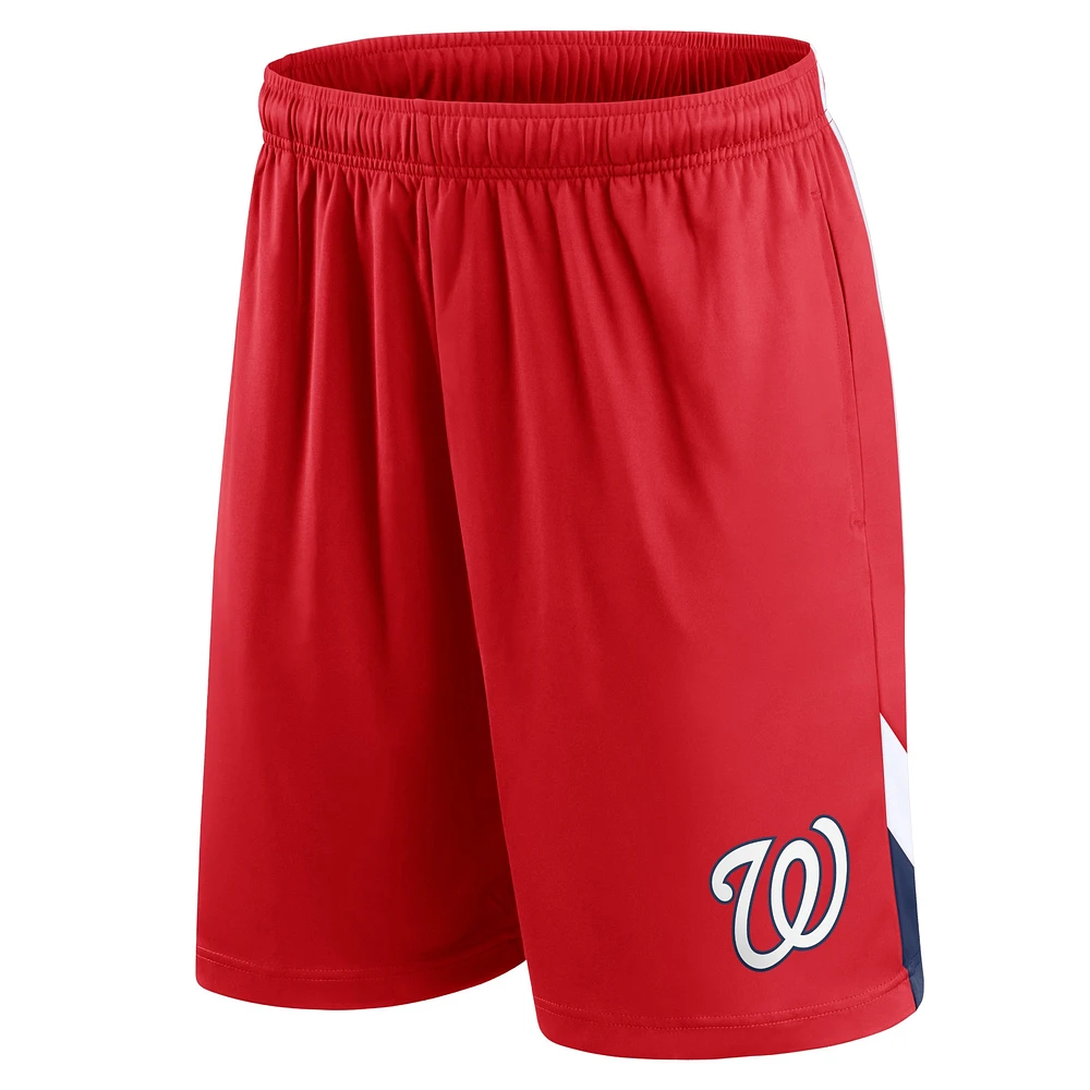 Short Slice rouge Fanatics pour hommes des Nationals de Washington