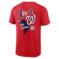 T-shirt rouge Fanatics Washington Nationals Split Zone pour hommes