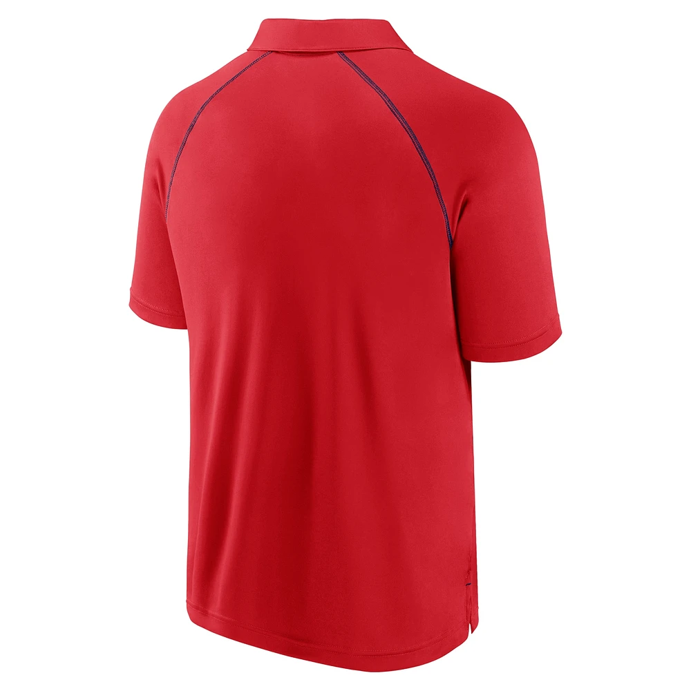 Polo raglan Strong Alone rouge pour hommes Fanatics des Nationals de Washington