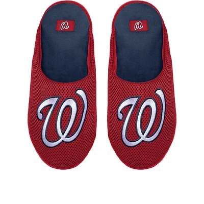 Chaussons en maille à gros logo FOCO Washington Nationals pour hommes