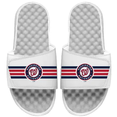 Washington Nationals ISlide Varsity Stripes Slide Sandals - White