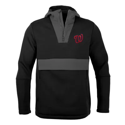 Washington Nationals Levelwear Ruckus Quarter-Zip Hoodie - Black