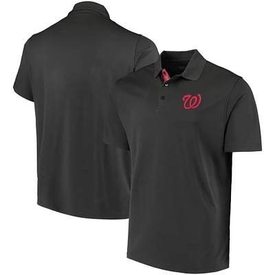 Men's Levelwear Charcoal Washington Nationals Omaha 2-Hit Polo