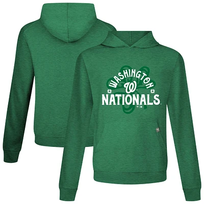 Men's Levelwear Washington Nationals St. Patrick's Day Relay Shamrock Pullover Hoodie
